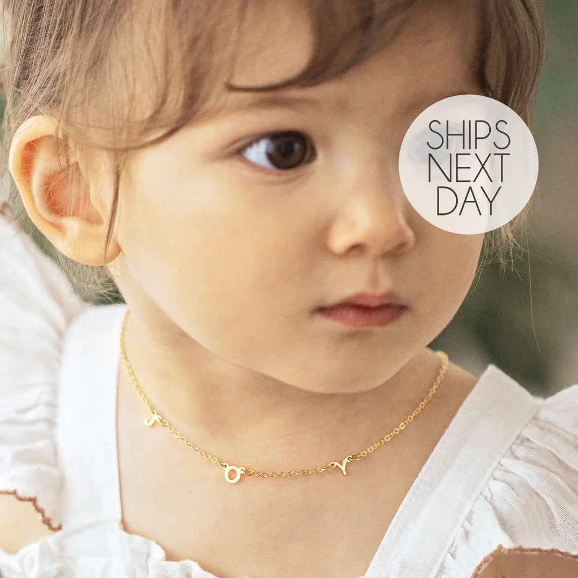 Baby Girl Gift Personalized Flower Girl Proposal Initial Necklace for Toddler Custom Letter Necklace with Kids Name Baby Shower