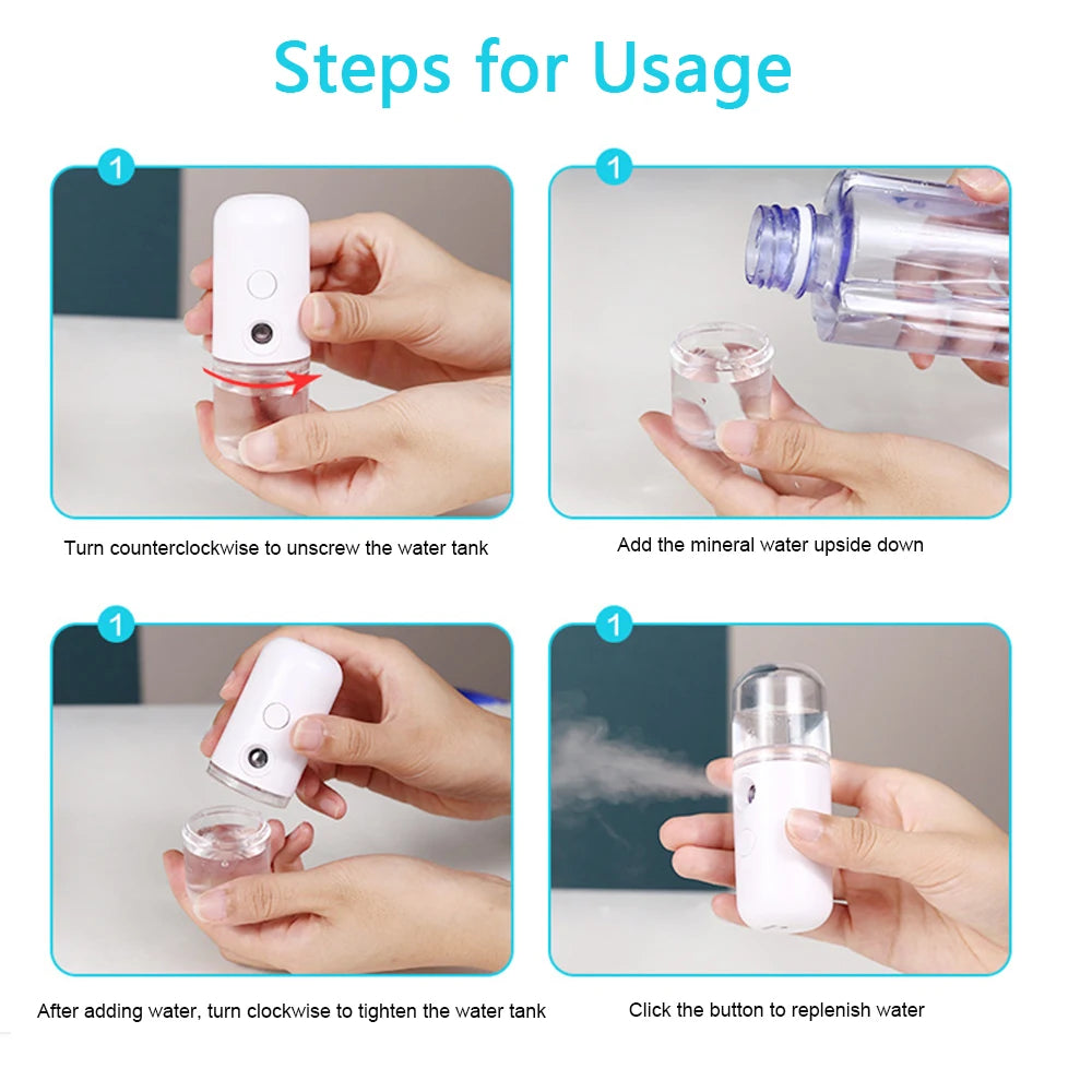 Velori Mist Sprayer — USB Rechargeable Facial Humidifier