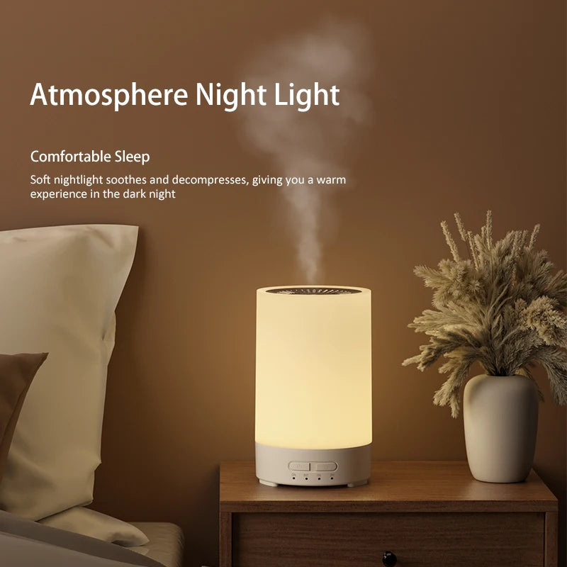 150ML Ultrasonic Wood Grain Essential Humidifier Air Humidifier for Bedroom Office Home 7 Color LED Light Aromatherapy Diffuser
