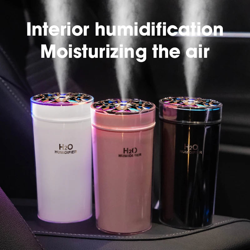 1pc Portable 300ml Ultrasonic Air Humidifier With Colorful LED Night Light Home Aroma Diffuser For Car Office Room Bedroom