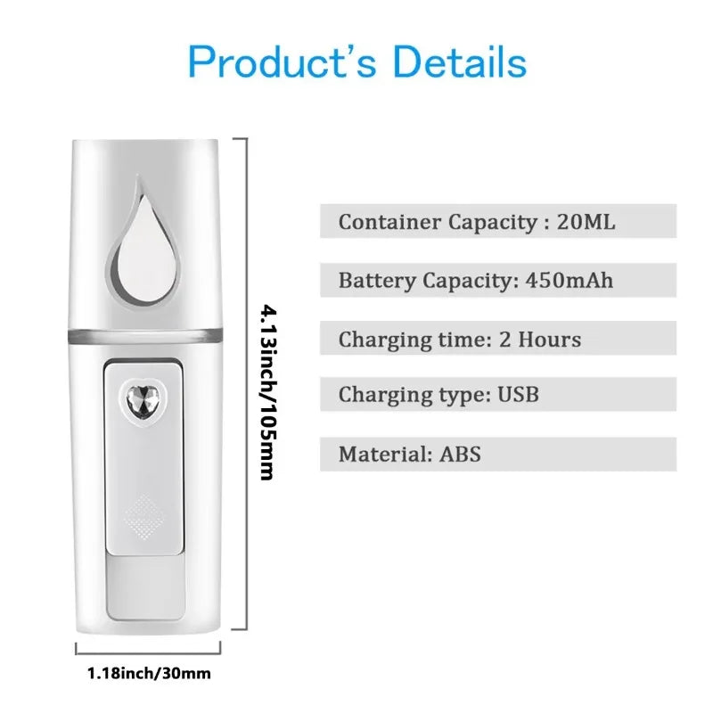 Velori Face Mist Pro — Rechargeable Mini Nano Facial Humidifier