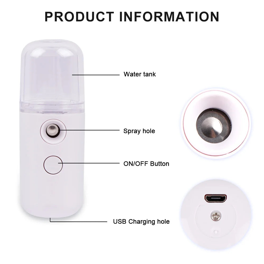 Velori Cloud Steamer — USB Nano Mist Facial Sprayer & Humidifier