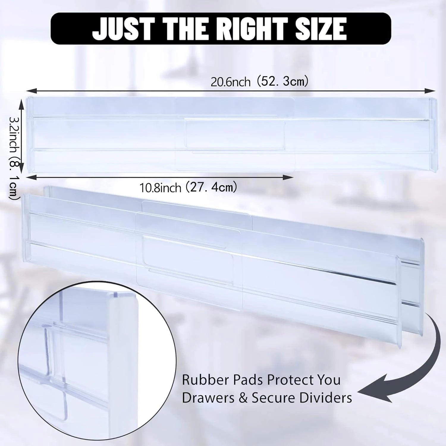 Velori Tidy Dividers — 4pc Expandable Drawer Organizer Set
