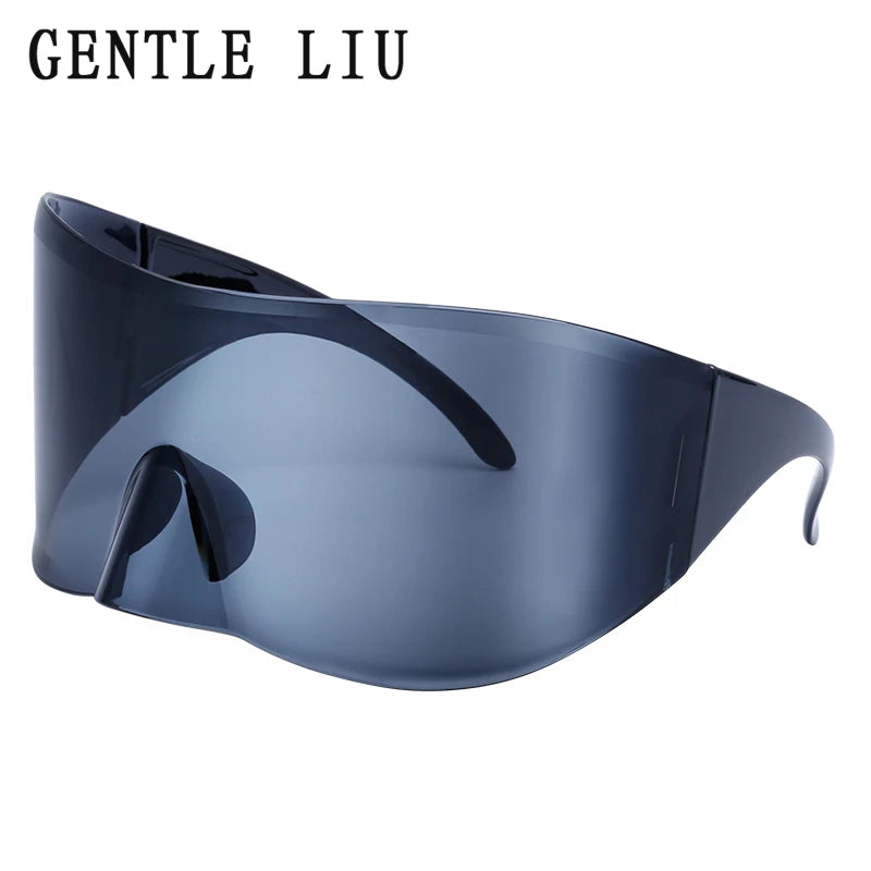 Y2k Retro Oversized Sunglasses Mask Women Punk Goggle Sports Sun Glasses For Men Women 2000's Brand Designer Shield Eyewear sol