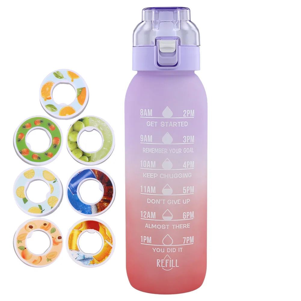 1000ML/600ML Air Water Bottle BPA Free with 7 Flavour Pods Scent Water Cup Sports Water Bottle for Gyms Outdoor Sport Schools