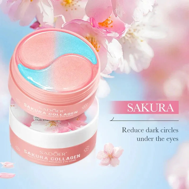 Velori Sakura Eye Mask — 60pc Collagen Eye Patches for Dark Circles