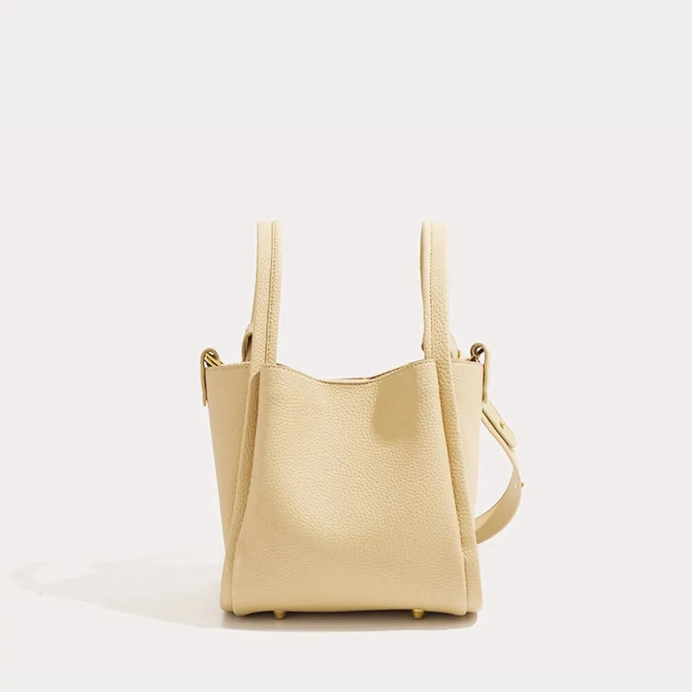 Vegan Leather HandBag Crossbody Bag For Women Hobo Minimalist Faux Casual Purse Classic Bucket Bag Simple Shoulder Bag