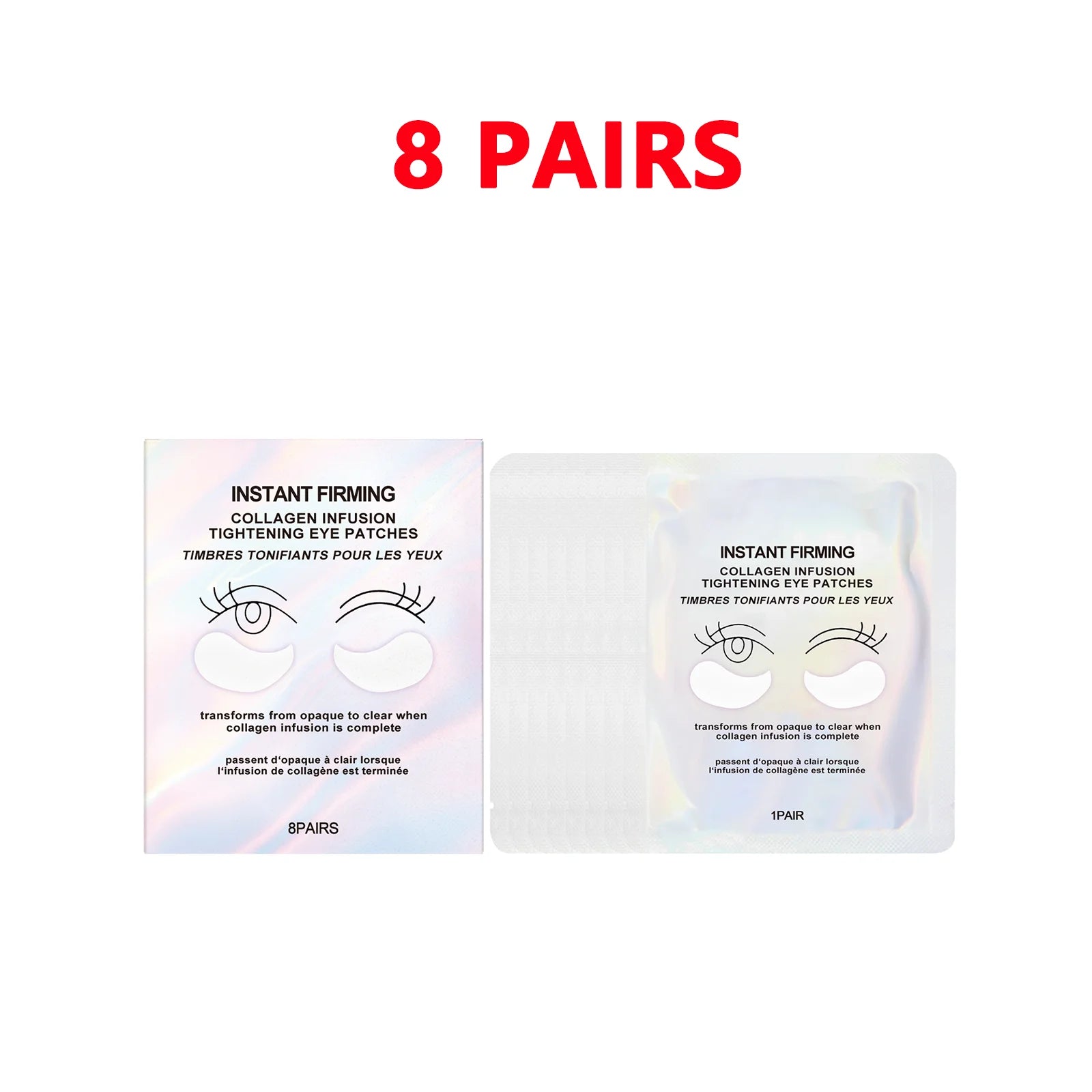 Velori Collagen Eye Patches — 8 Pairs Hydrogel Mask for Dark Circles