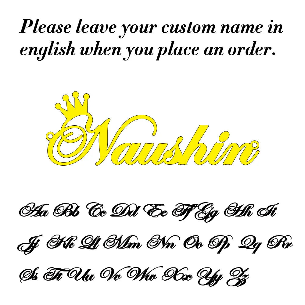 Customized Fashion Stainless Steel Name Necklace Personalized Letter Gold Color Choker Necklace Pendant Nameplate Gift