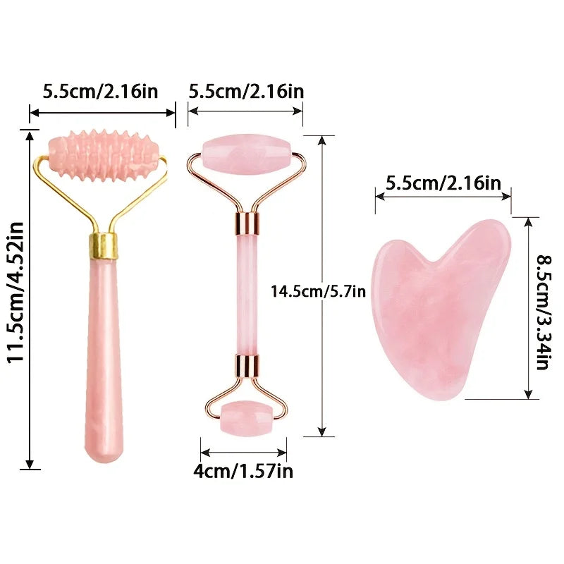 Velori Heart Roller — Double-Ended Face & Body Gua Sha Beauty Set