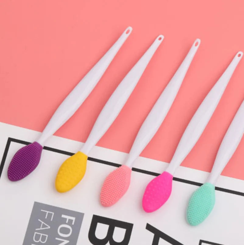 YS-Double sided nose brush, face wash brush, lip and face cleaning, blackhead and acne cleansing, makeup brush