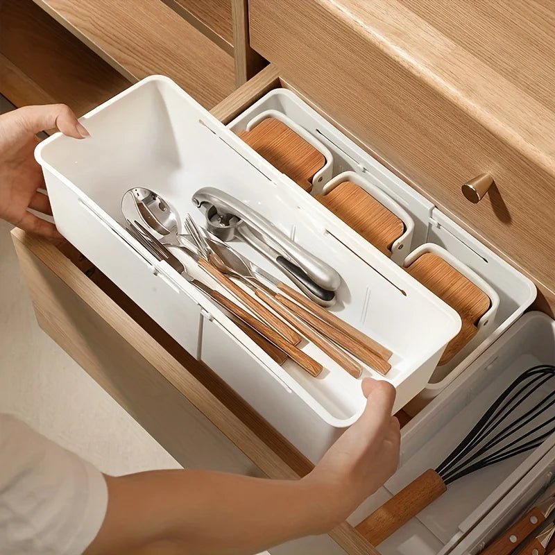 Compartment Storage Box Adjustable Functional Retractable Storage Box Home Storage Drawer With Divider Compartmentalized Design