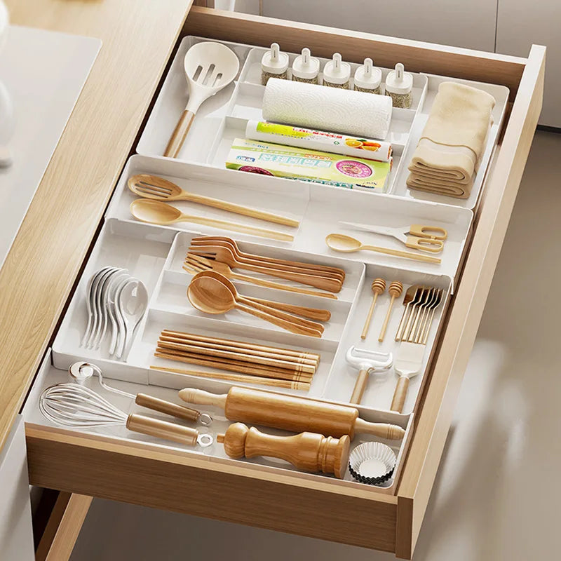 Velori Kitchen Tray — Expandable Cutlery & Drawer Organizer