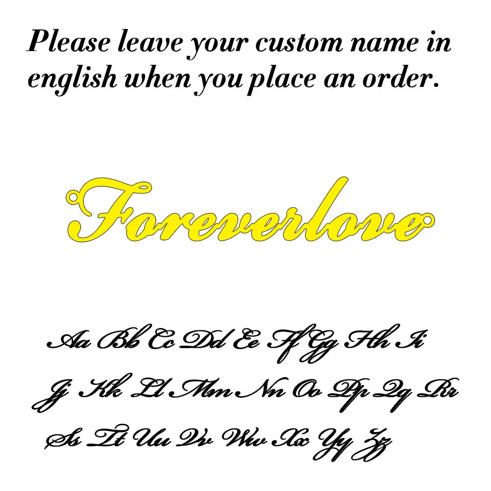 Customized Fashion Stainless Steel Name Necklace Personalized Letter Gold Color Choker Necklace Pendant Nameplate Gift