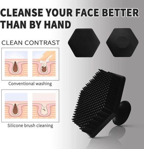 1ilicone Facial Cleaning Brush Scrubber Silicone Miniature Face Deep Clean Shave Massage Face Scrub Brush Face Cleaner For Men