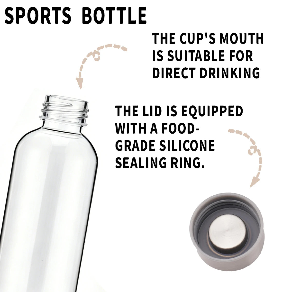Sports Water Bottles Portable 1000ML Personalized Outdoor Safety Plastic Drinking Cup Business Use Birth Gift