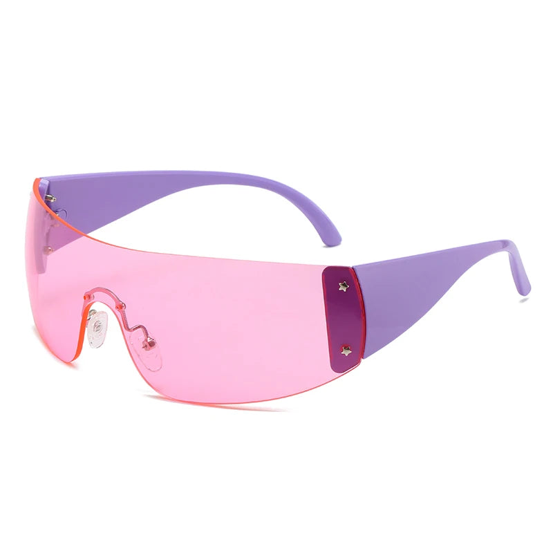 Luxury Brand Punk Sunglasses 2000'S NEW Women One Piece Designer Sun Glasses UV400 Unisex Shades Eyewear Fashion Y2k Eyeglasses