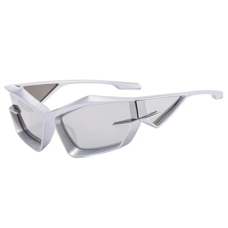 Cyberpunk Style Sunglasses Trendy Hip Hop UV400 Protection Sunglasses Fashionable Eyewear for Men And Women