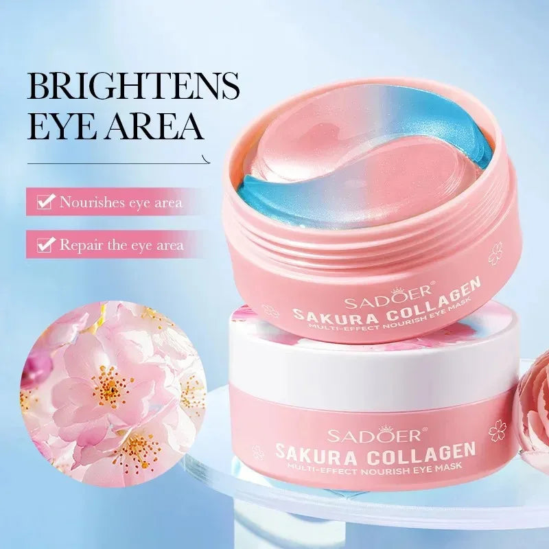 Velori Sakura Eye Mask — 60pc Collagen Eye Patches for Dark Circles