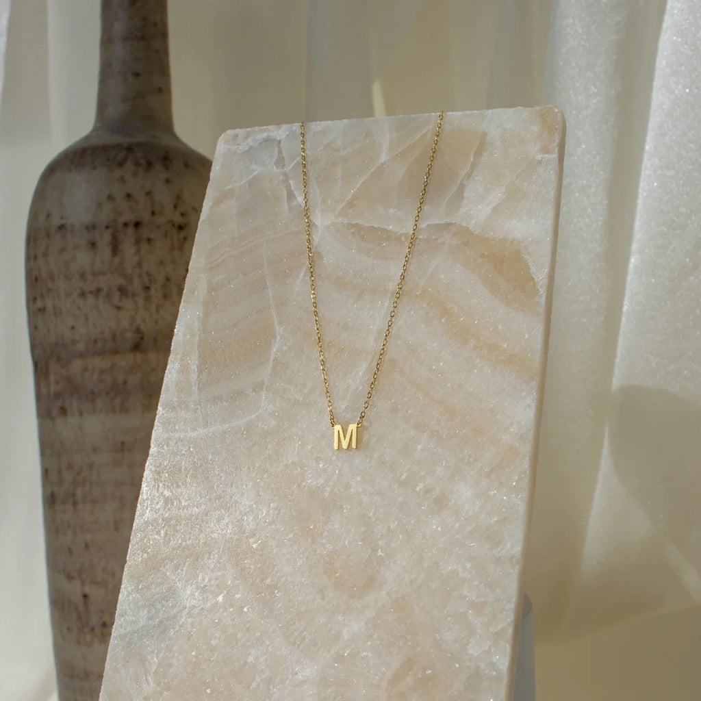 A-Z26 Initial Letters Necklace For Women Stainless Steel Jewelry Pendant Alphabet Single Name Choker Necklaces Dropshipping