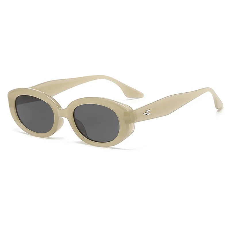 New Y2K Vintage Oval Sunglasses Woman Brand Small Rectangle Sun Glasses Fashion INS Men Eyewear UV400 Oculos De Sol