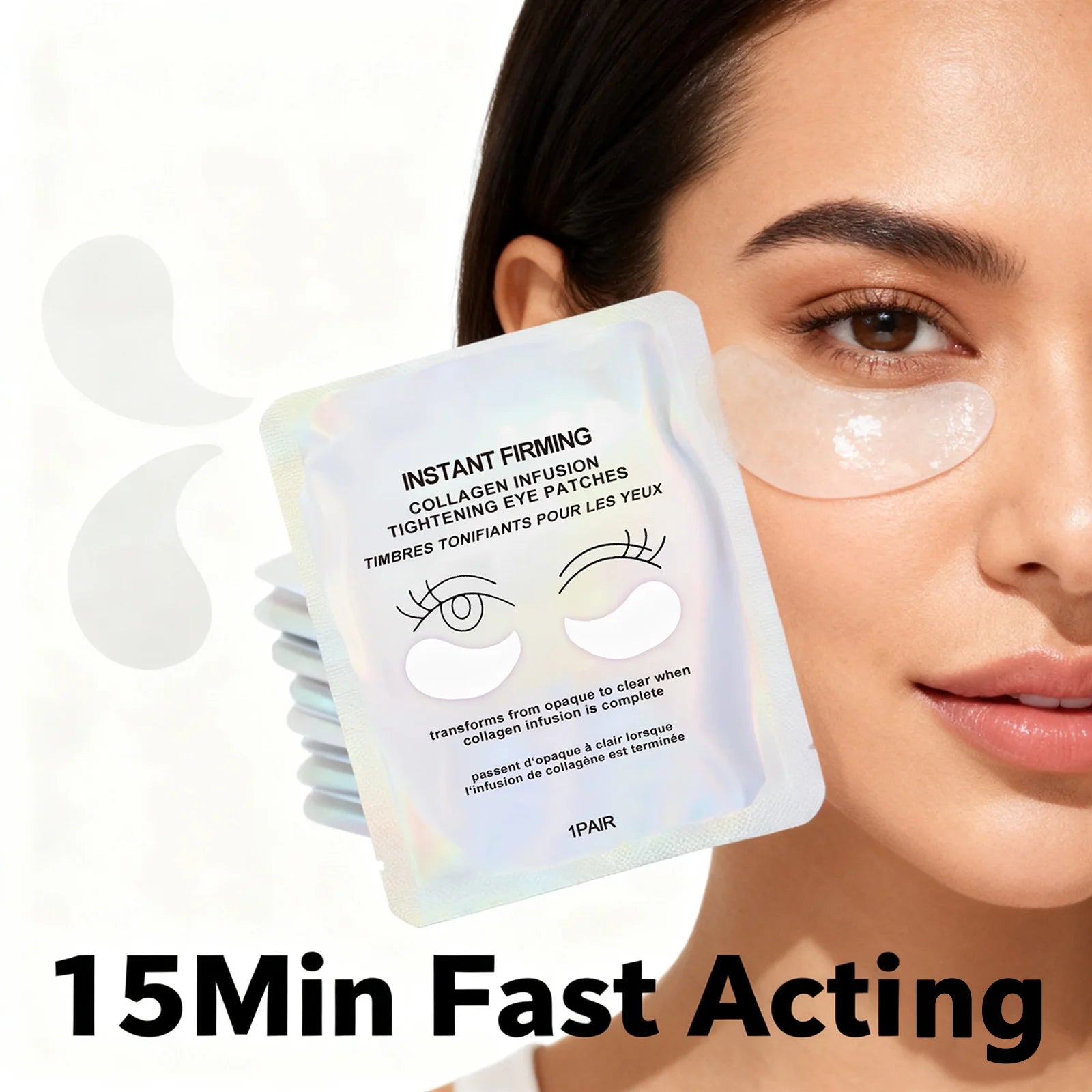 Velori Collagen Eye Patches — 8 Pairs Hydrogel Mask for Dark Circles