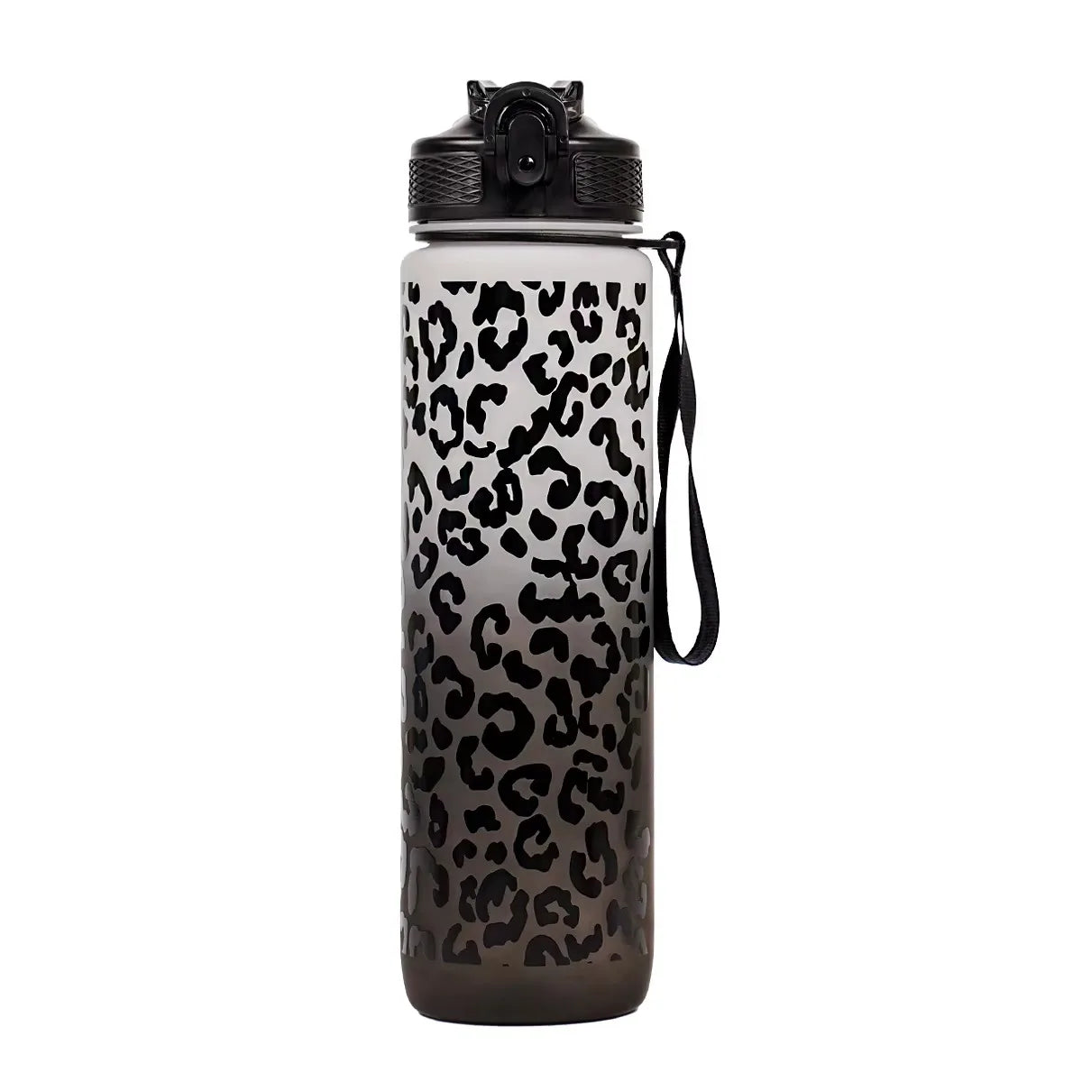 1 Liter Large Capacity Leopard print Plastic Cup Leak Proof Sports Water Bottle Drink items Outdoor Travel Portable Gym Bottle