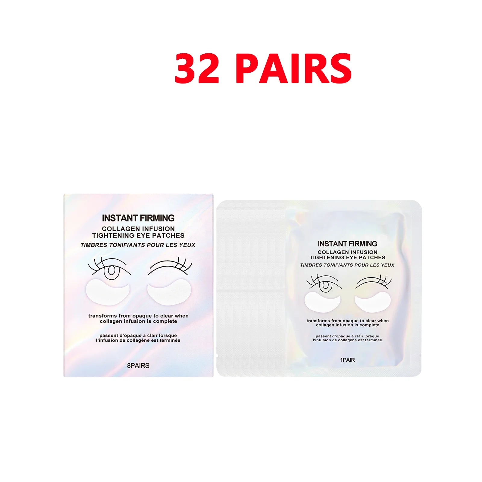 Velori Collagen Eye Patches — 8 Pairs Hydrogel Mask for Dark Circles