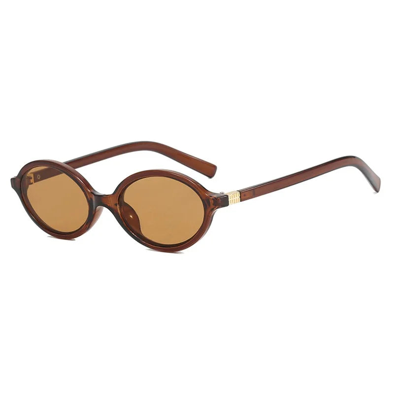 Vintage Oval Sunglasses Women Fashion Y2K Small Sun glasses Ladies Trendy Sexy Leopard Eyegalsses UV400 Retro Eyewear Men Shades
