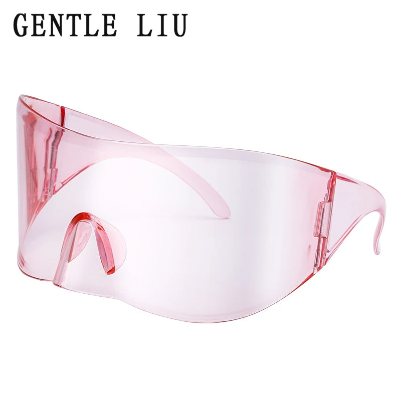 Y2k Retro Oversized Sunglasses Mask Women Punk Goggle Sports Sun Glasses For Men Women 2000's Brand Designer Shield Eyewear sol