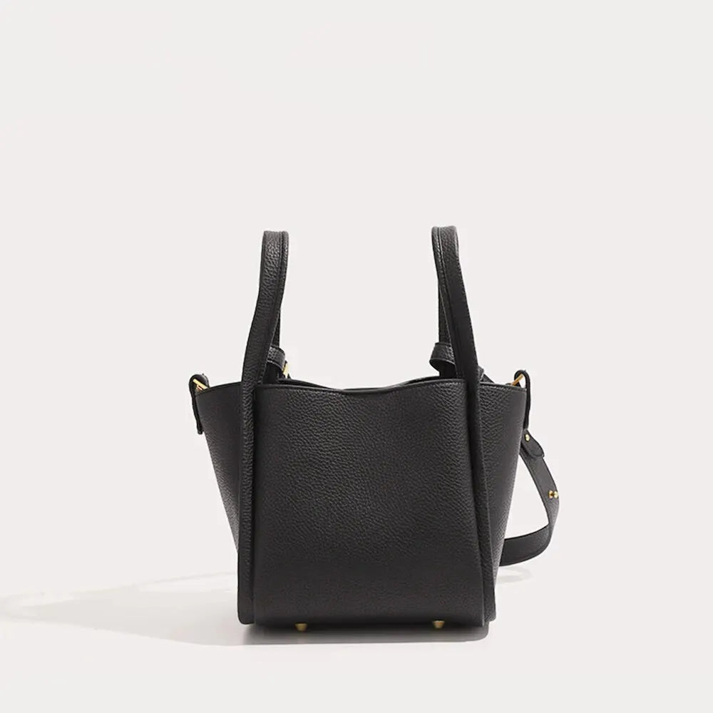Vegan Leather HandBag Crossbody Bag For Women Hobo Minimalist Faux Casual Purse Classic Bucket Bag Simple Shoulder Bag