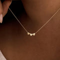 Custom Tiny 3D Initial Heart Charm Necklace Gold Letter Stainless Steel Family Necklace, Minimalist  Womens  Christmas Gift