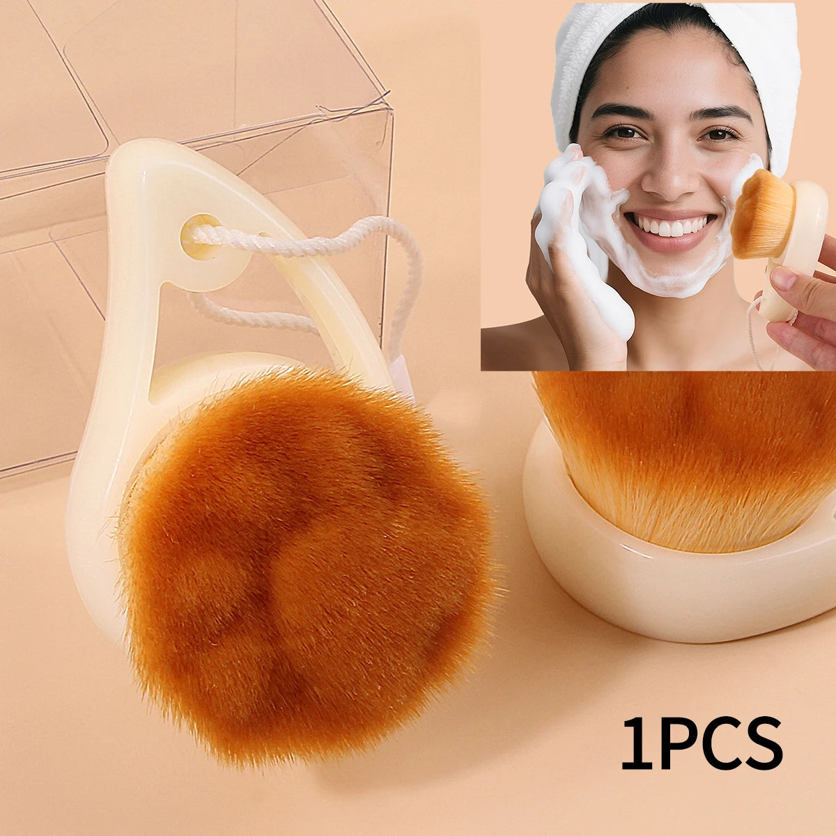 1PC Silicone Facial Cleansing Brush,Handheld Manual Facial Cleansing Brush,Facial Cleansing Brush,Makeup Removal Auxiliary Brush