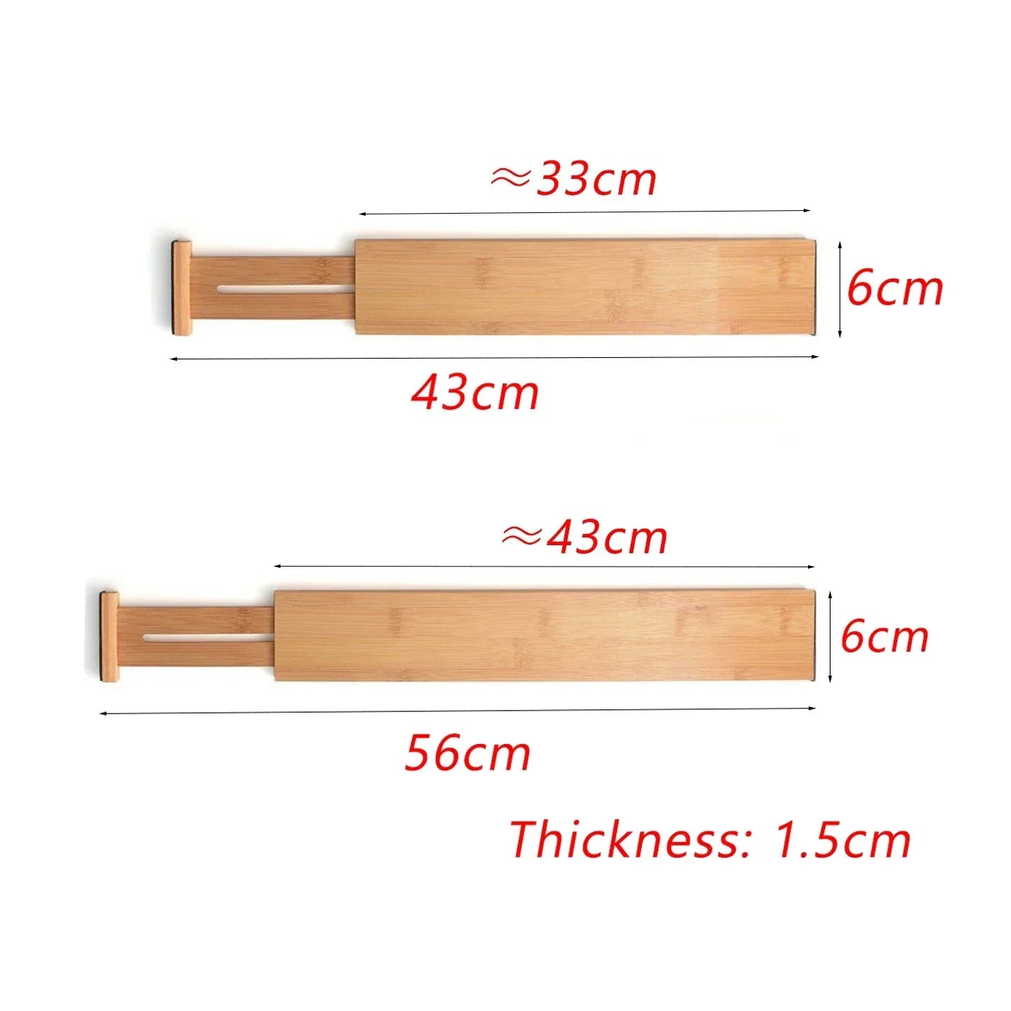 Velori Bamboo Dividers — Adjustable Drawer Separators Set