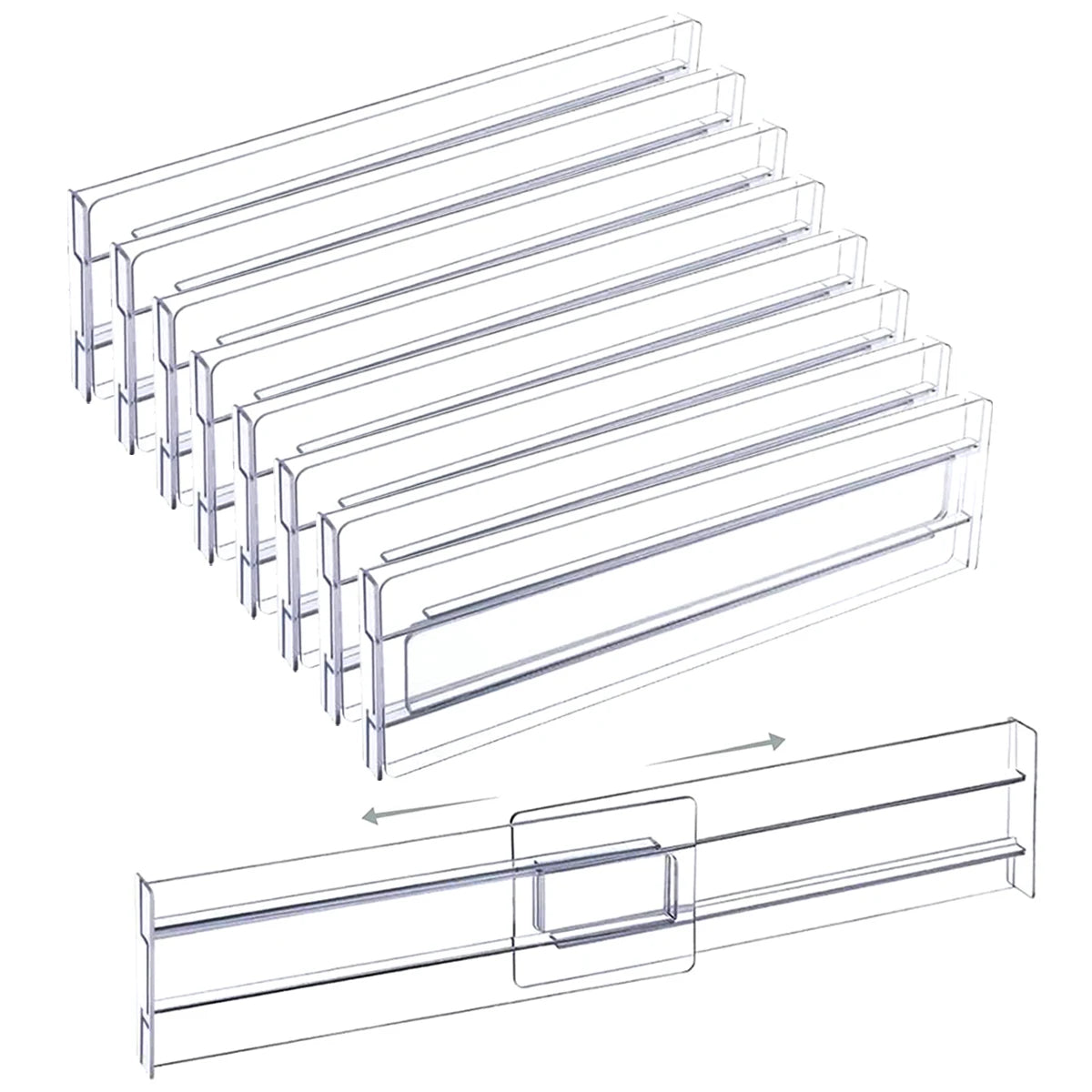 Velori Tidy Dividers — 4pc Expandable Drawer Organizer Set