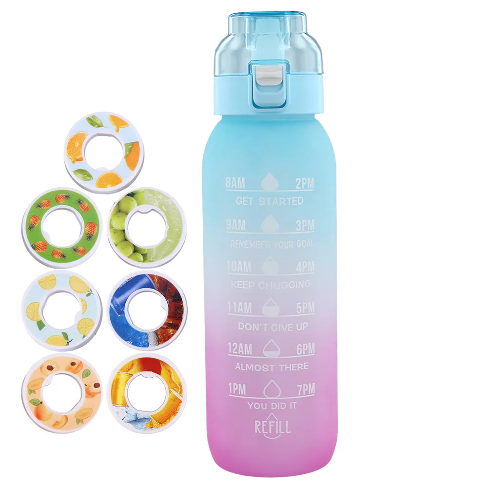 1000ML/600ML Air Water Bottle BPA Free with 7 Flavour Pods Scent Water Cup Sports Water Bottle for Gyms Outdoor Sport Schools