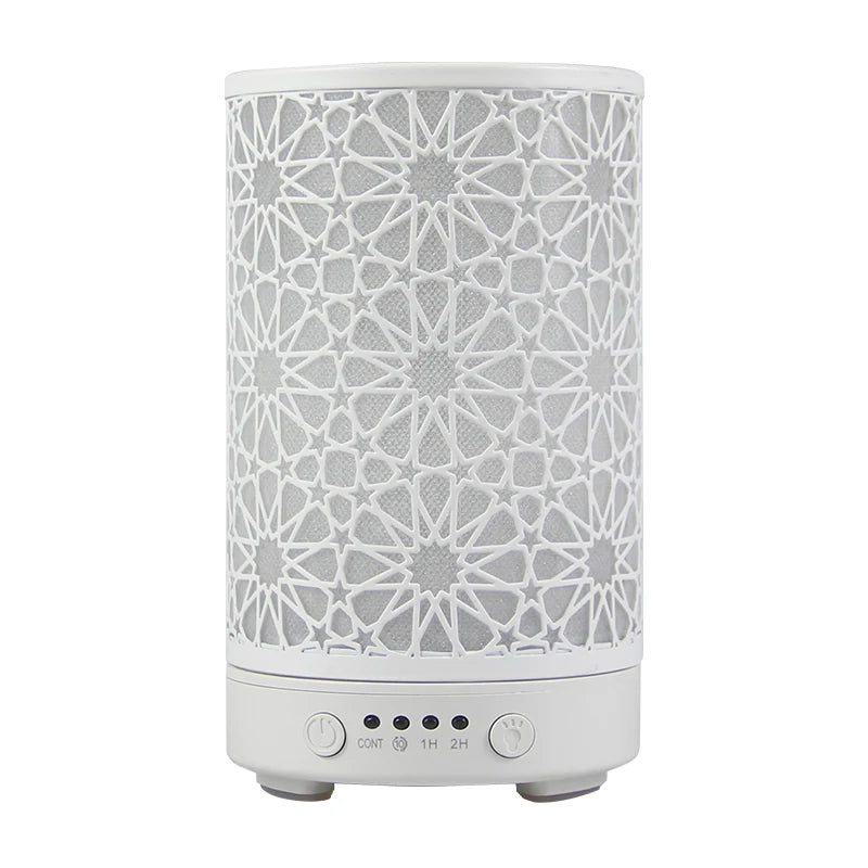 100ml Essential Oil Diffuser Aroma Diffuser Timing Function Hollow Ultrasonic Air Humidifier Smart Home Appliance with LED Light