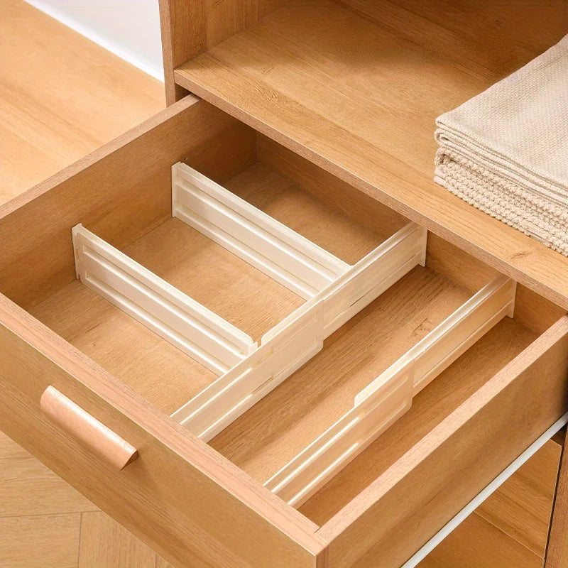 1Pc Clear Plastic Drawer Dividers Organizers Adjustable 8cm High Expandable from 27.5-52cm Kitchen Drawer Organizer