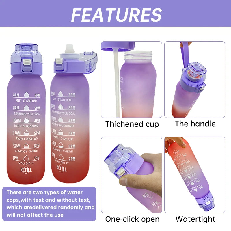 Velori Flavor Bottle — 1L Infuser Water Bottle with Straw & 5 Flavor Pods