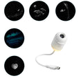 2-in-1 Mini Galaxy Star Projector Night Light Sliding Films Starry Sky Ambient Light 360° Rotating Background Atmosphere Light