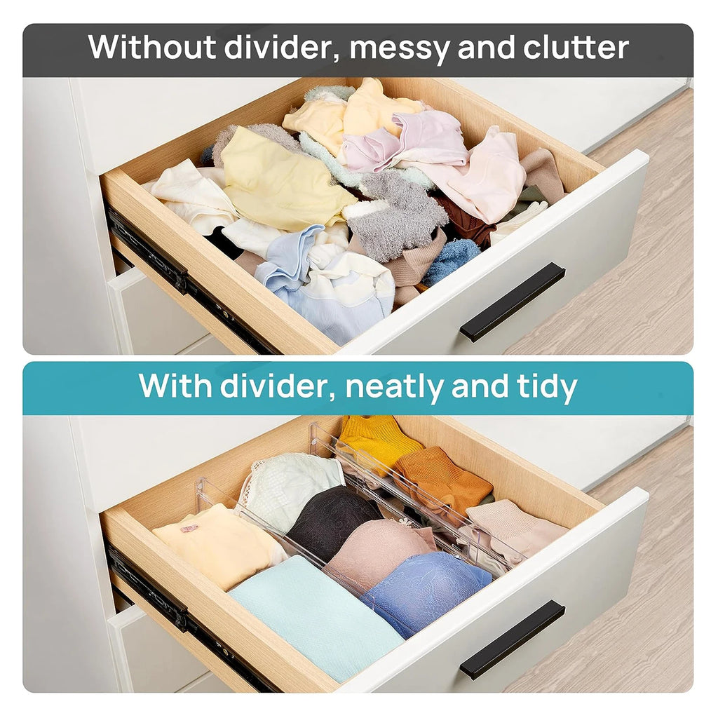 Velori Tidy Dividers — 4pc Expandable Drawer Organizer Set