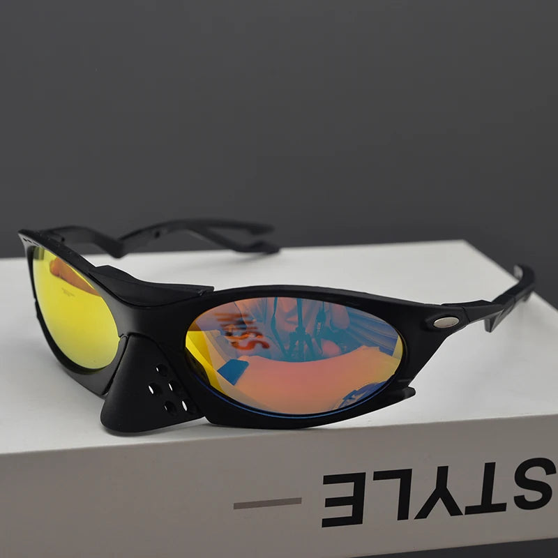 Y2K Millennium Style Unisex Outdoor Cycling Mountain Walking Sunglasses round Face Women's Fashionable Retro Elegant Sporty