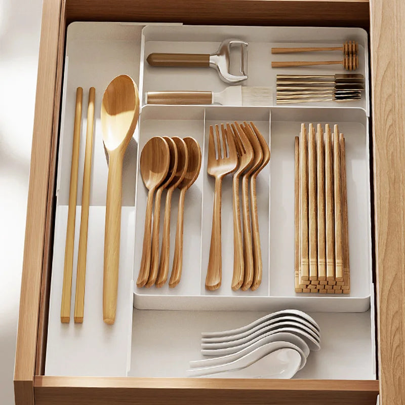 Velori Kitchen Tray — Expandable Cutlery & Drawer Organizer