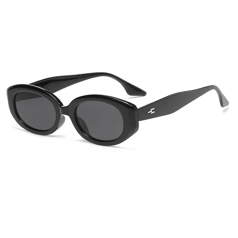 New Y2K Vintage Oval Sunglasses Woman Brand Small Rectangle Sun Glasses Fashion INS Men Eyewear UV400 Oculos De Sol