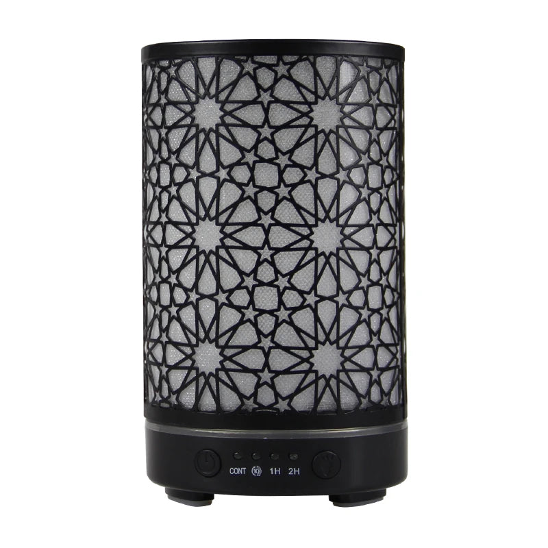 100ml Essential Oil Diffuser Aroma Diffuser Timing Function Hollow Ultrasonic Air Humidifier Smart Home Appliance with LED Light