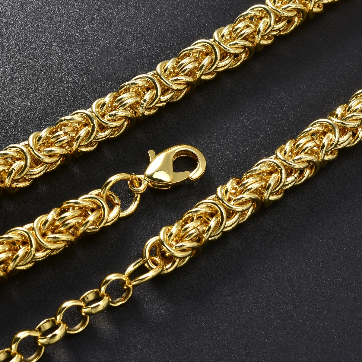 Copper Necklace Bracelet Set for Women Men Adjustable Length Braided Chain Lobster Clasp Minimalist Jewelry Gift