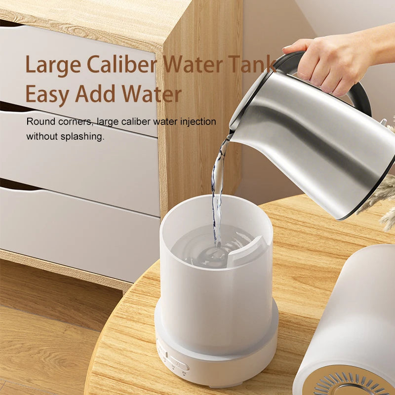 150ML Ultrasonic Wood Grain Essential Humidifier Air Humidifier for Bedroom Office Home 7 Color LED Light Aromatherapy Diffuser