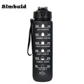 Gradient Color 1000ml Plastic Water Bottle with Straw Leak-Proof Sports Water Bottle for Outdoor Travel Fitness Cycling