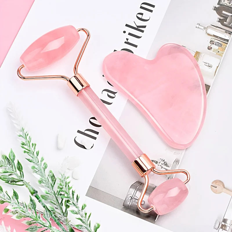 Velori Heart Roller — Double-Ended Face & Body Gua Sha Beauty Set