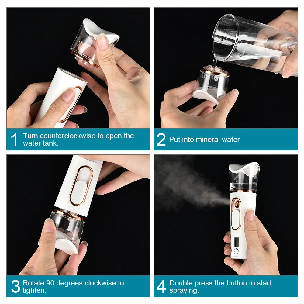 Velori Smart Mist — LED Display Nano Facial Steamer & Humidifier